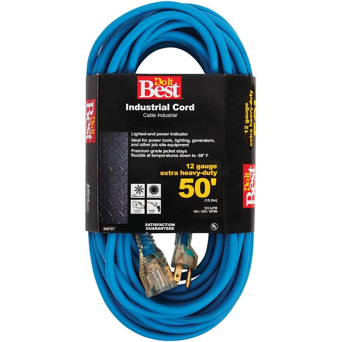 Do it Best 100 Ft. 12/3 Heavy-Duty Outdoor Extension Cord